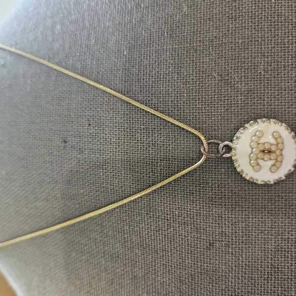 Repurposed CC Gold Pendant Necklace - Picture 6 of 13